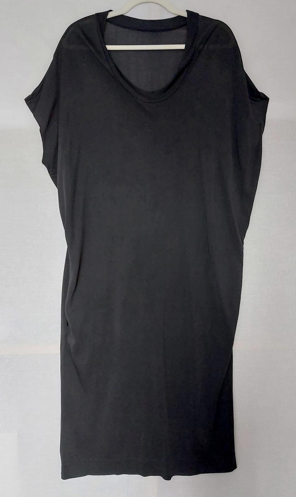 WINSER LONDON Dress 16 Black 100% Viscose Pockets Round Neckline