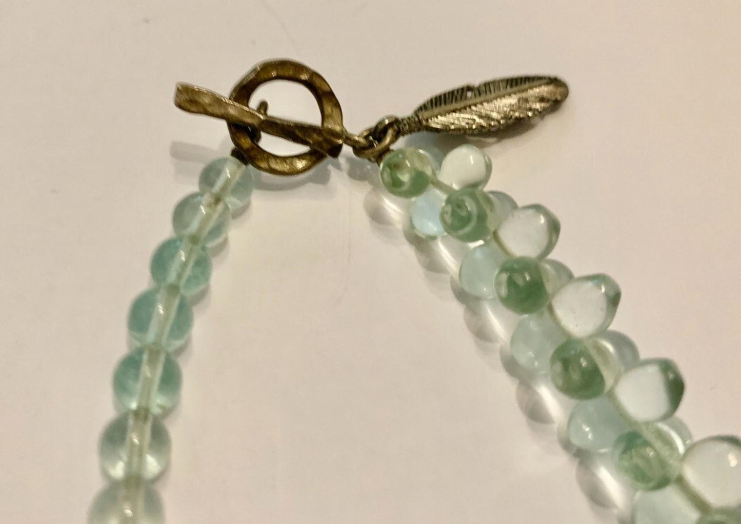 Necklace Rhodochrosite, Lava, Pyrite, Fluorite, Pearl, Turquoise, Charoite