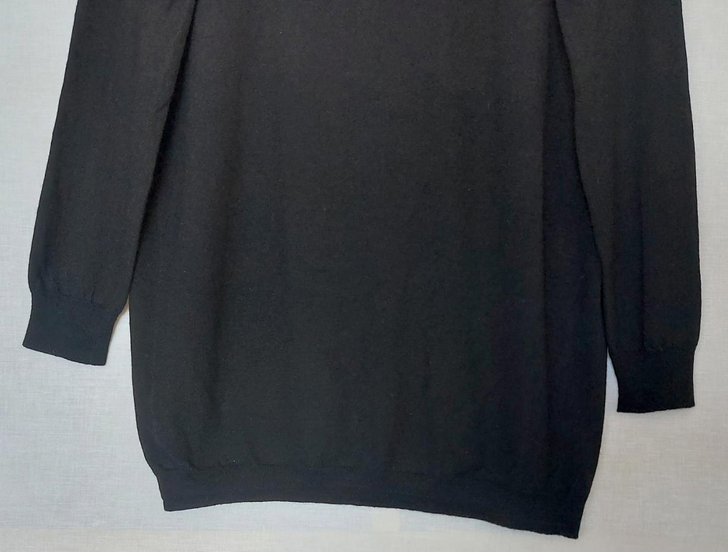JOSEPH V-Neck Jumper Large Black Long Sleeves Lightweight Knit