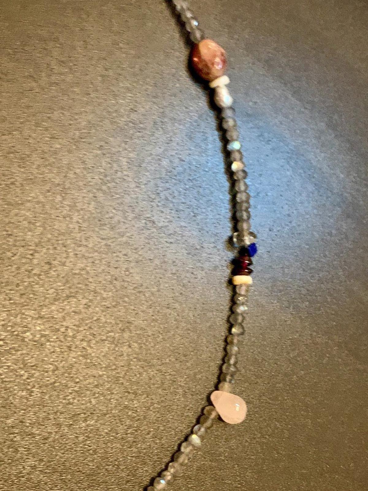 Necklace 24 ins Boho Labradorite Quartz Crystal Mixed Stones