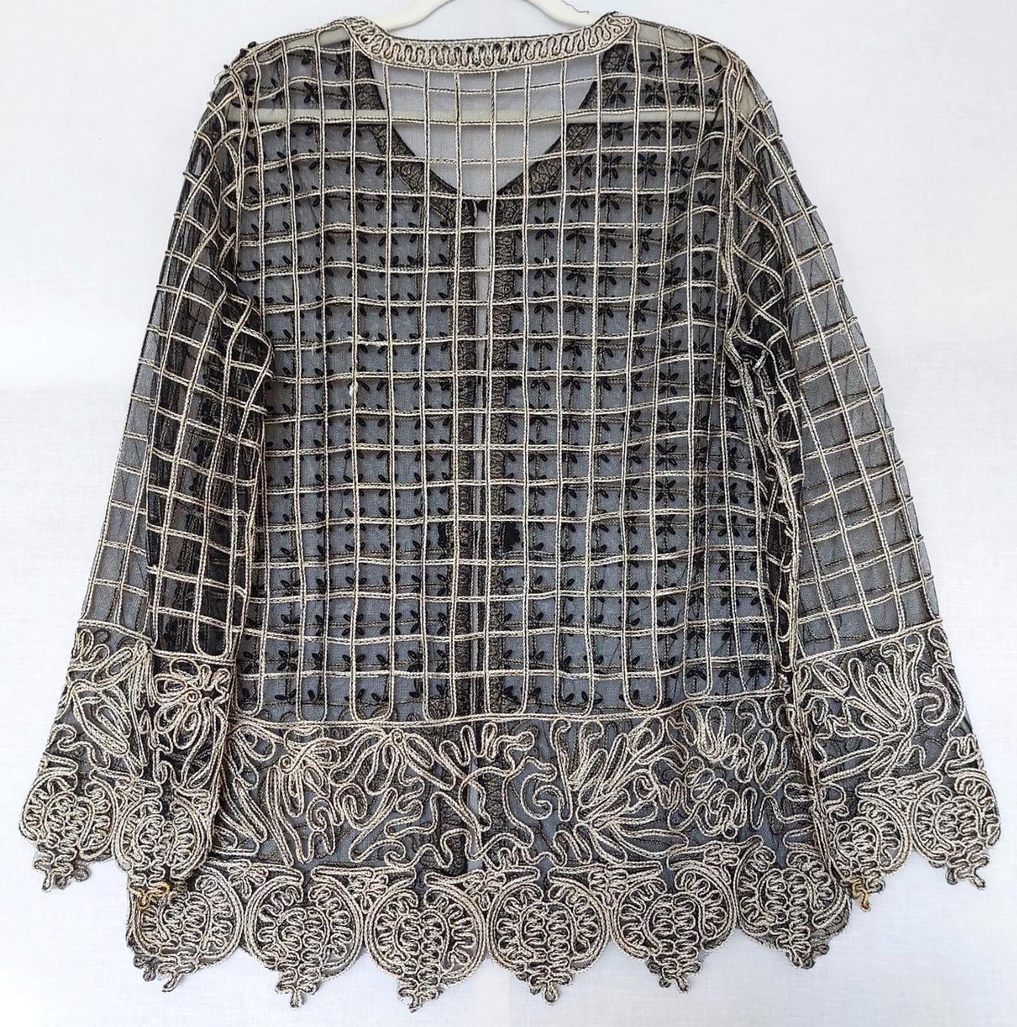 YEN Evening Jacket M/L Black & Gold Beaded Embroidered Appliqué BNWOT