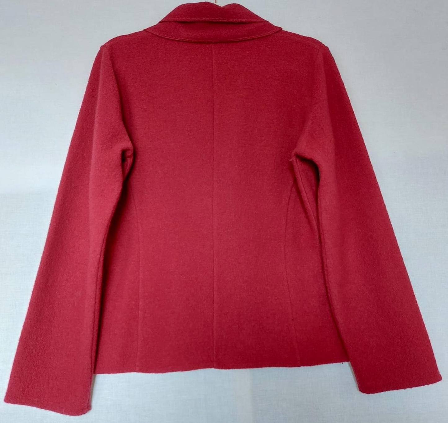 ALEX & CO Jacket 12 Red Wool Buttons Double Layered Collar