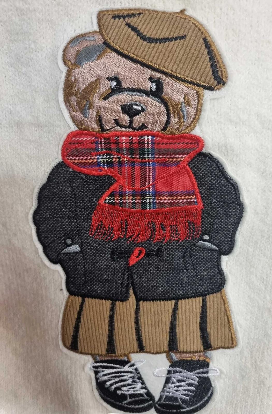 Knitted Cardigan 'Ralph Lauren Inspired' Embroidered Cream L/XL BNWT