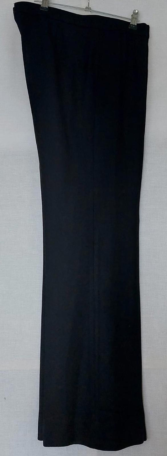 DONNA KAREN Trousers 18 Black Wool Tailored Style