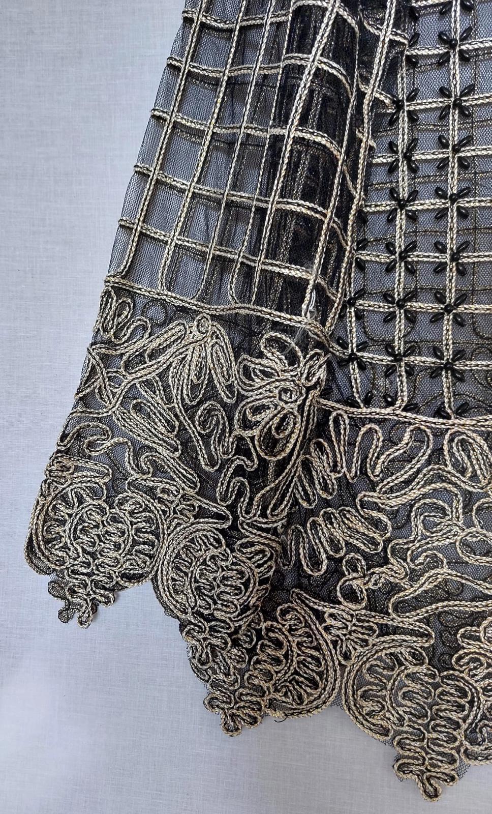 YEN Evening Jacket M/L Black & Gold Beaded Embroidered Appliqué BNWOT