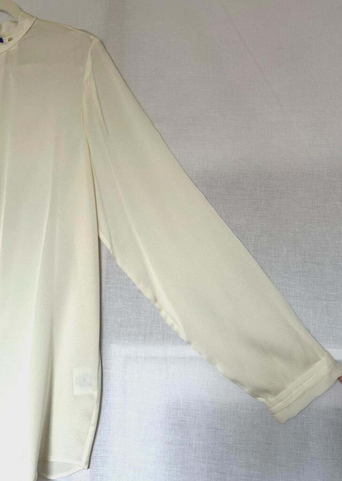 WINSER LONDON Blouse 16 Ivory Silk Ruffle Long Sleeves