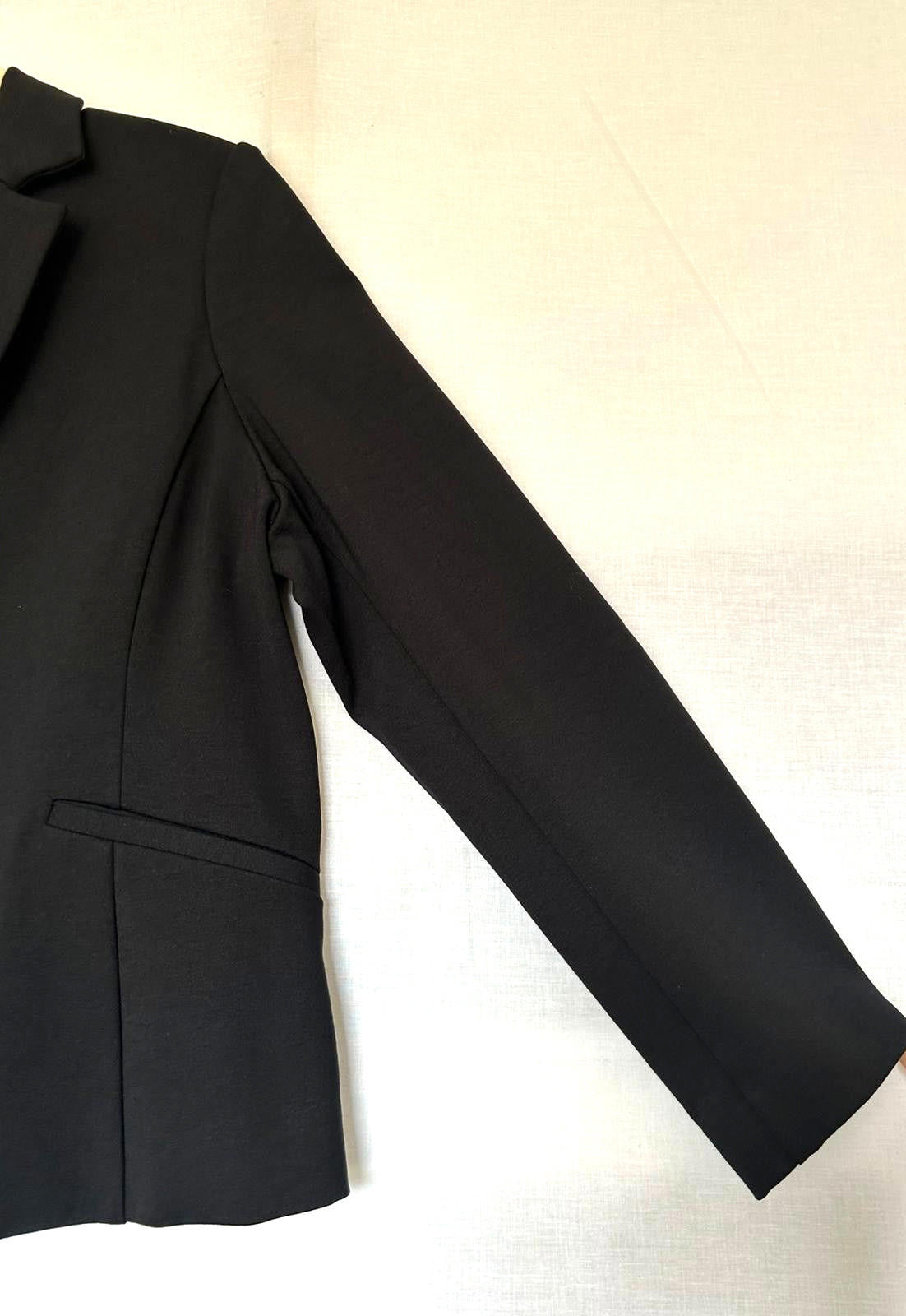 WINSER LONDON Jacket 16 Black Fitted Style Short Button Fastening Pockets BNWT