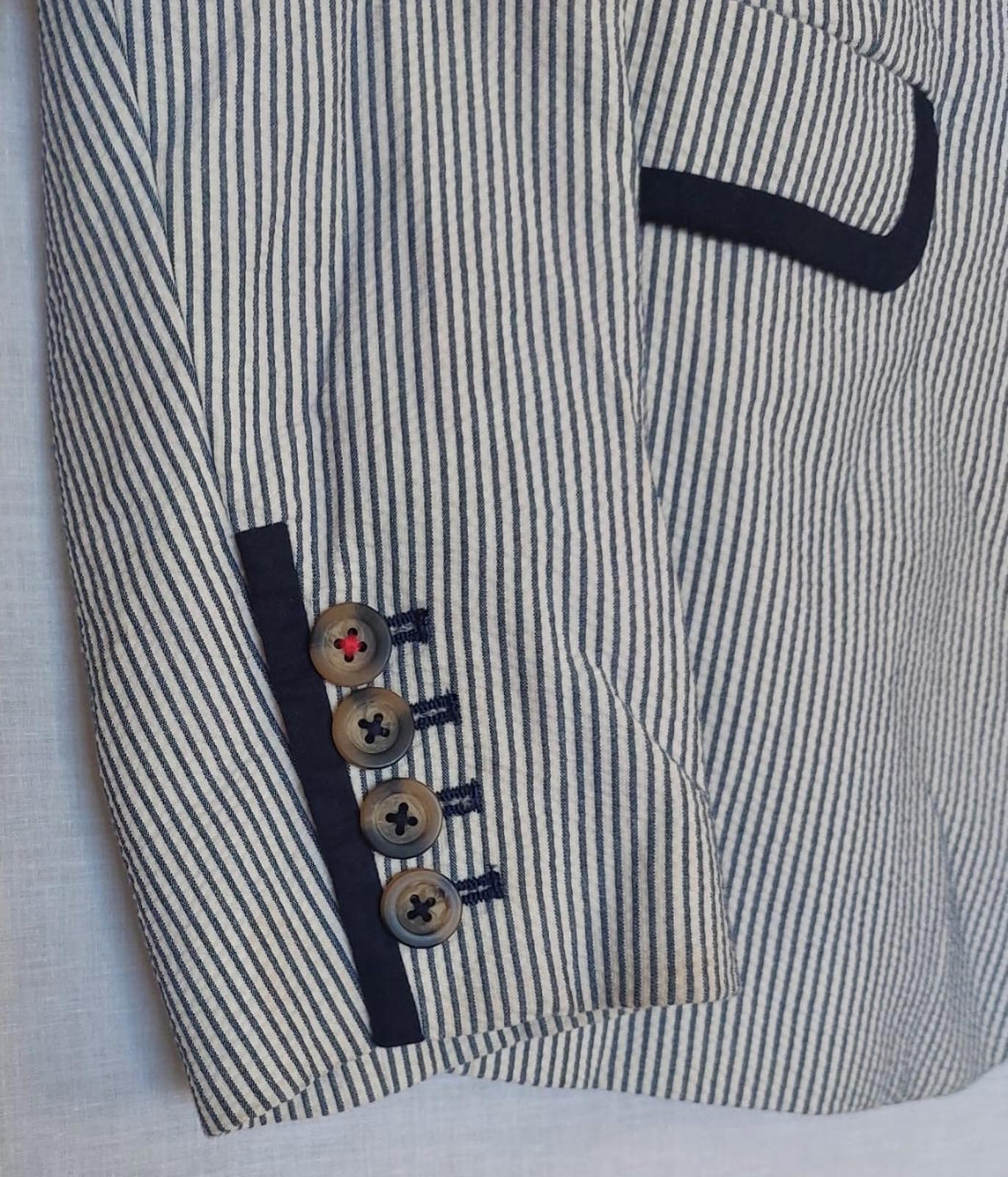 BODEN Jacket 22 Navy & White Stripe 100% Cotton Pockets Lined