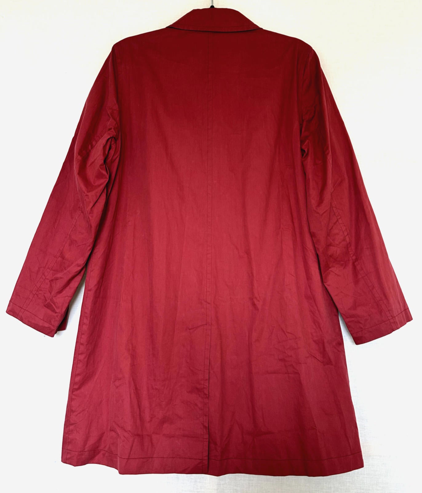 BODEN Trench Coat 12 Pinky Red Waxed Button Through Lined Pockets