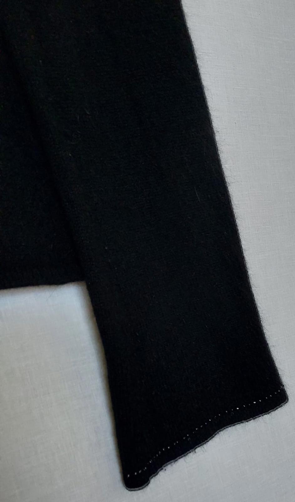 NOA NOA Cardigan Large Black Wool Angora Blend Beads Sequins Long Sleeves