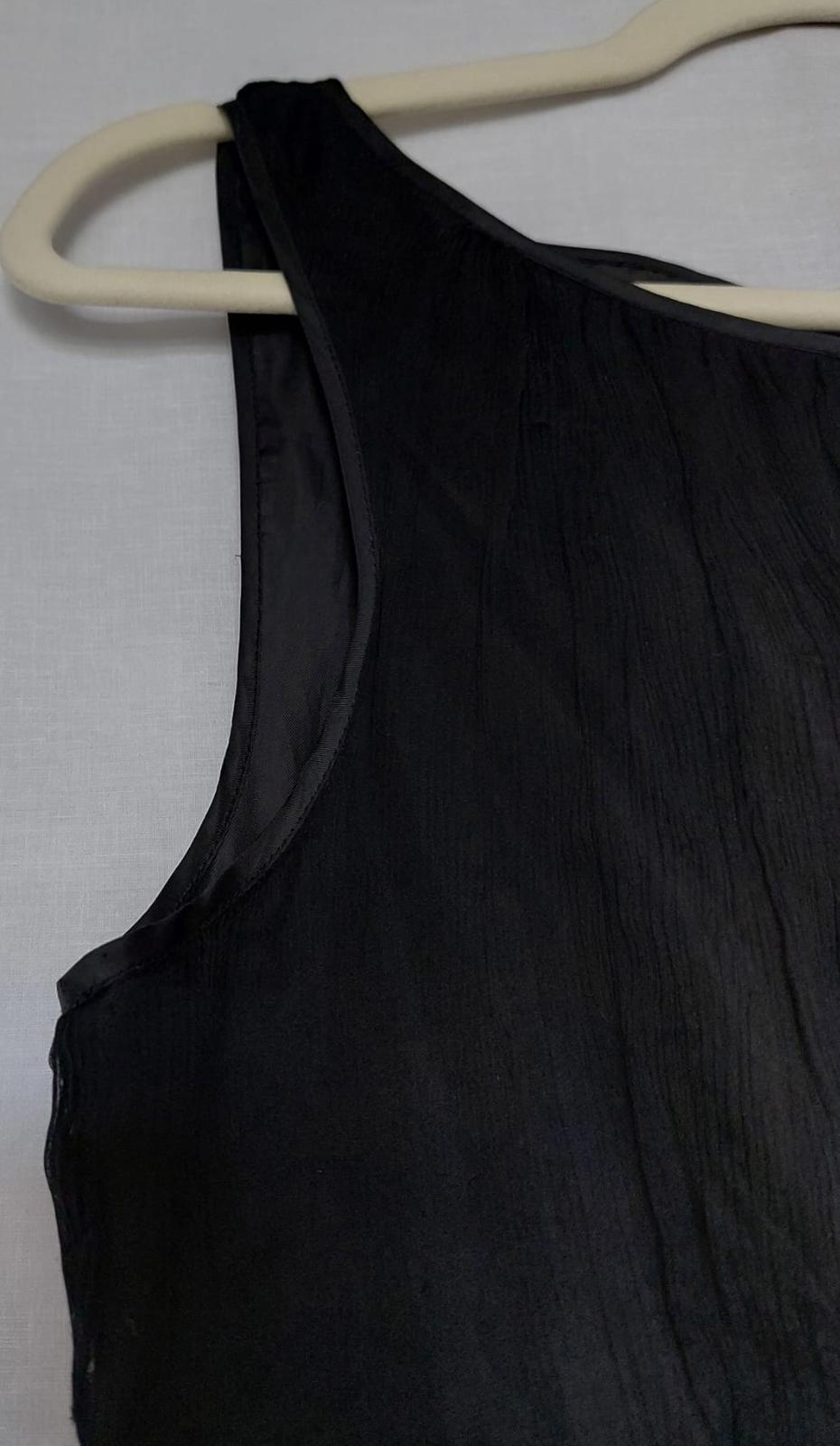 Zara Evening Dress Black Medium Silk Velvet Lined Midi Length