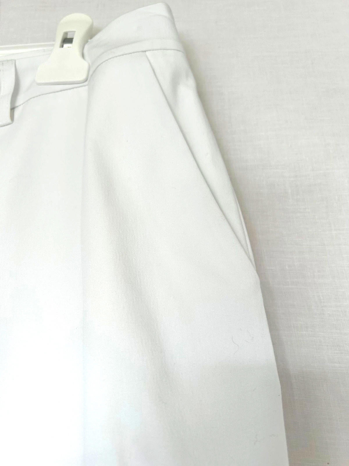 WINSER LONDON Trousers 14 White Cotton Twill Straight Leg Boyfriend Style BNWT