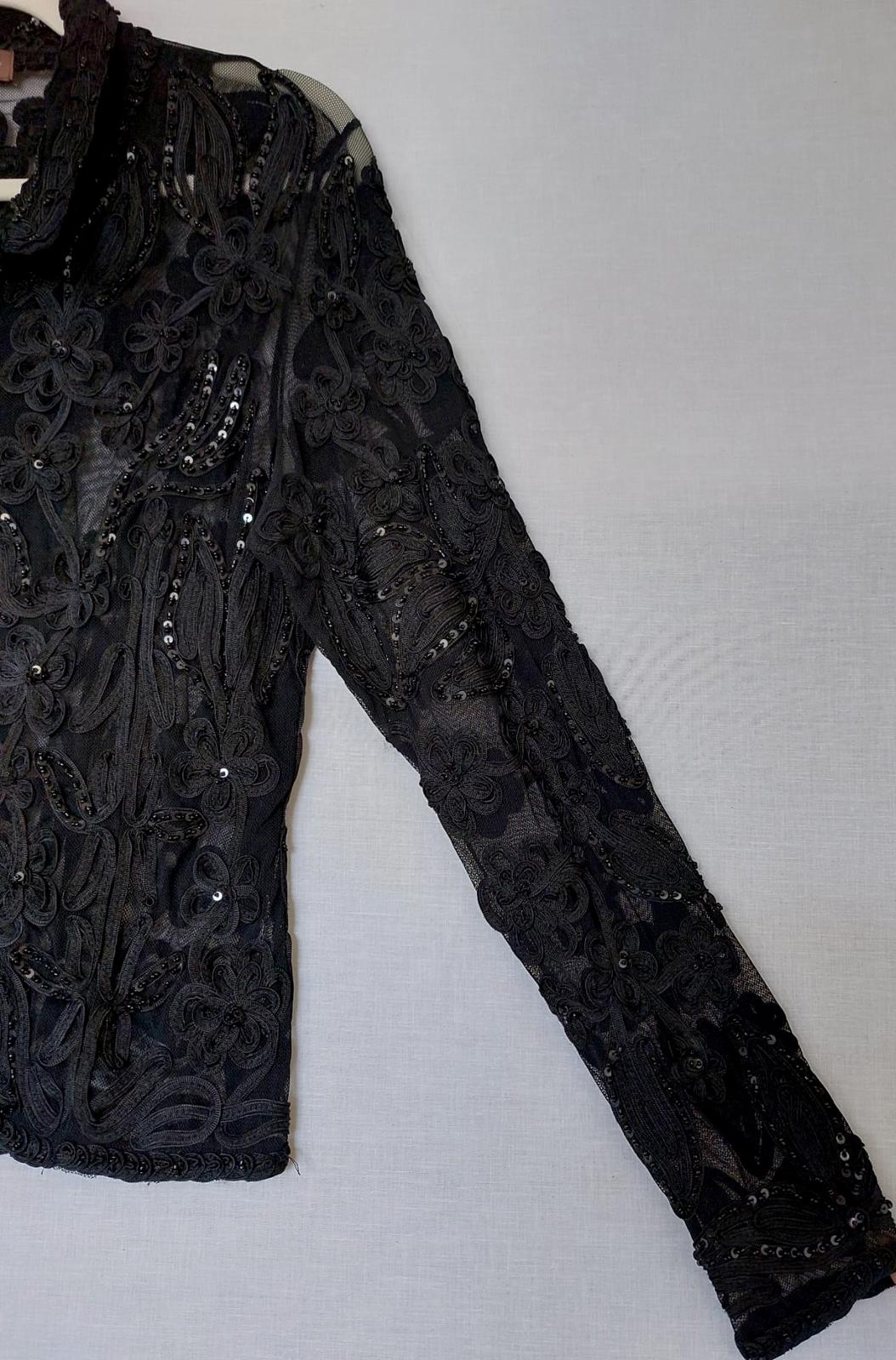PHASE EIGHT Evening Jacket Top 12 Embroidered Beaded Appliqué