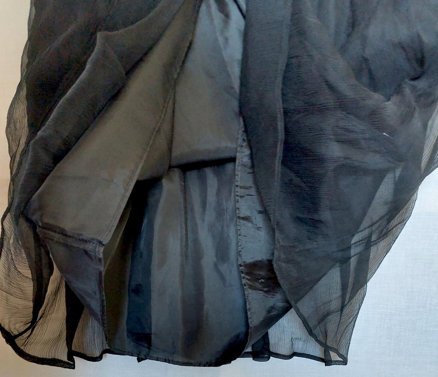 Zara Evening Dress Black Medium Silk Velvet Lined Midi Length