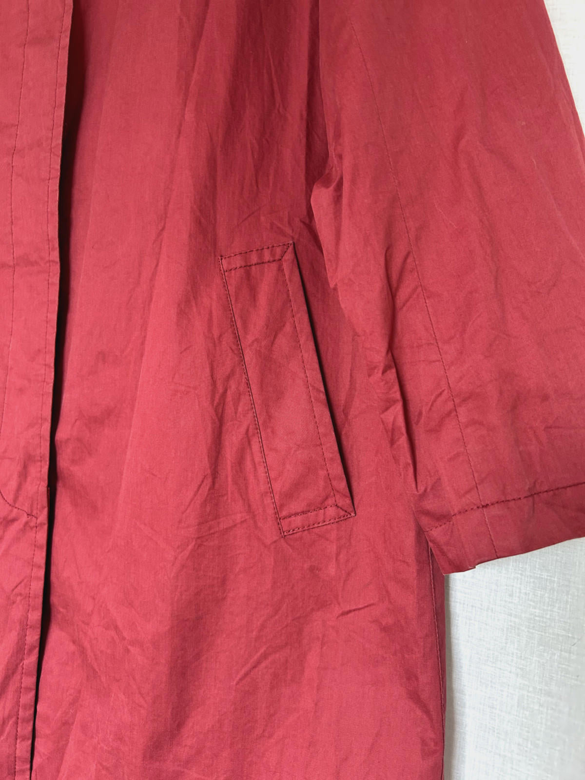 BODEN Trench Coat 12 Pinky Red Waxed Button Through Lined Pockets