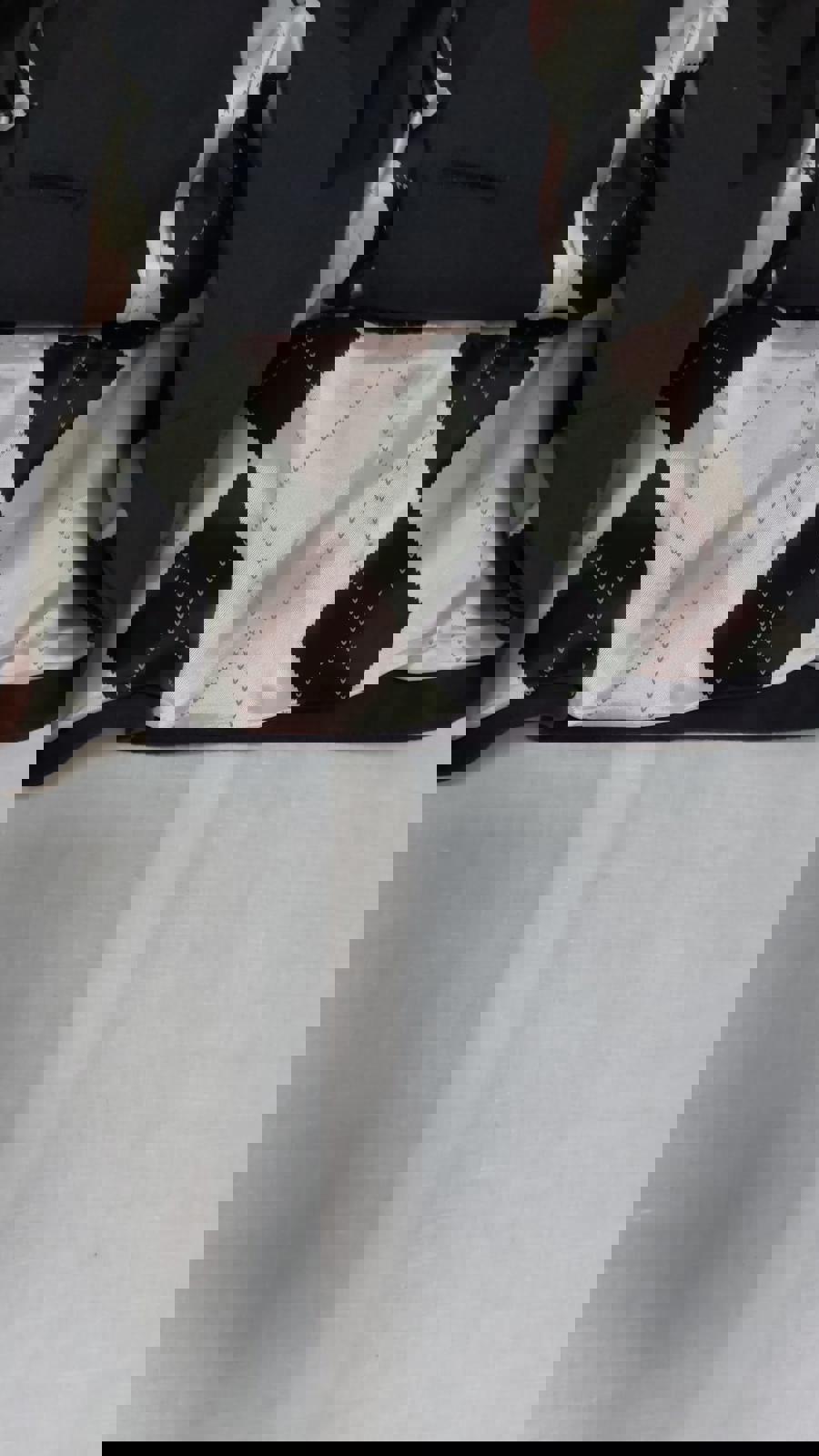 PRINGLE of SCOTLAND Jacket 12 Blue Wool Blend Lined Buttons