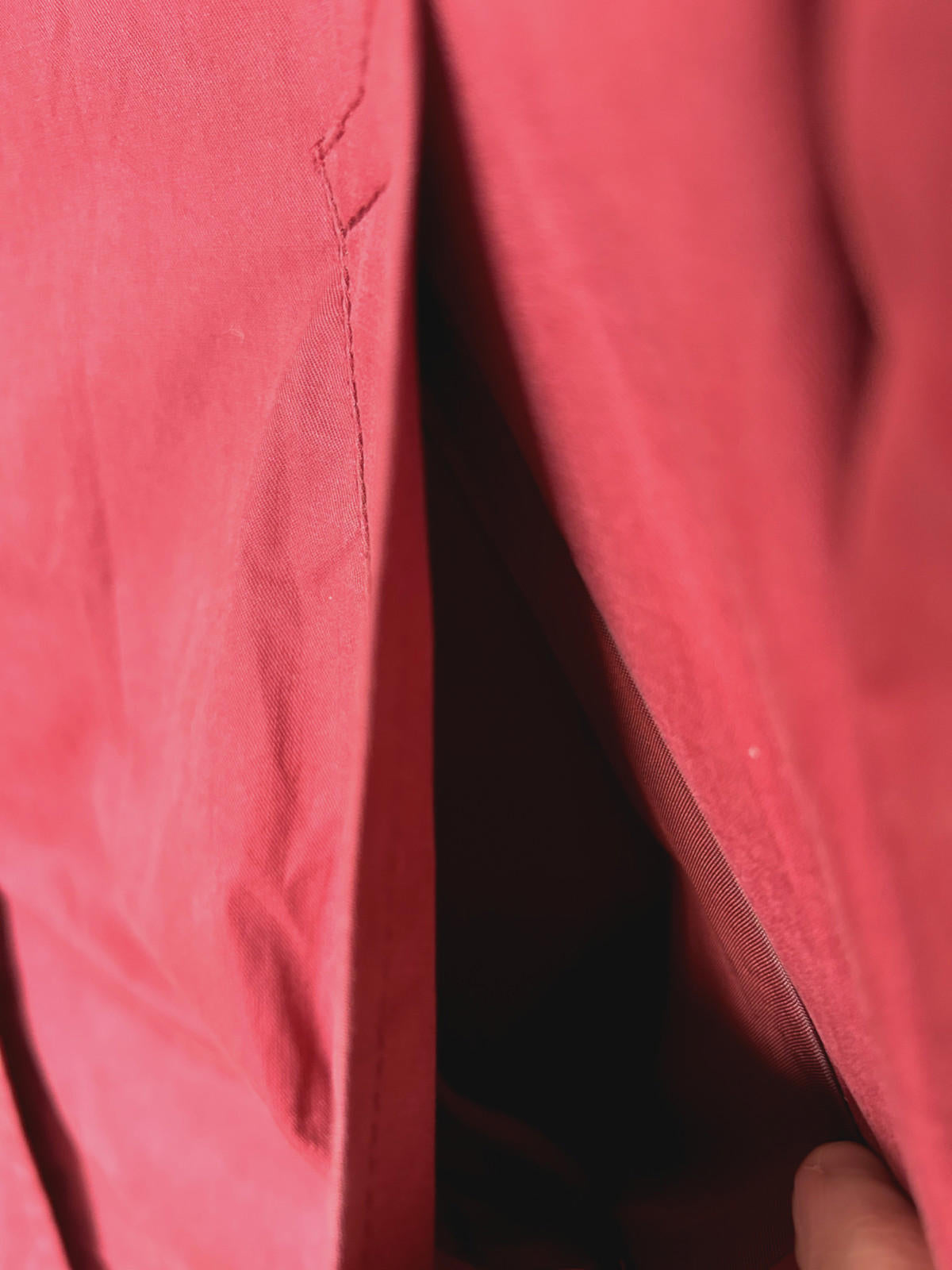 BODEN Trench Coat 12 Pinky Red Waxed Button Through Lined Pockets