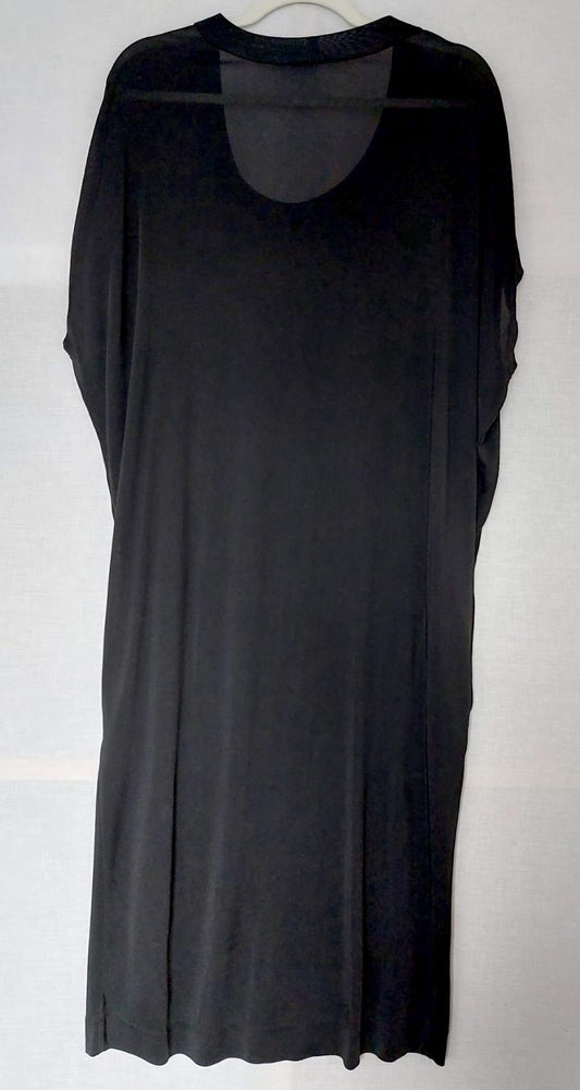 WINSER LONDON Dress 16 Black 100% Viscose Pockets Round Neckline