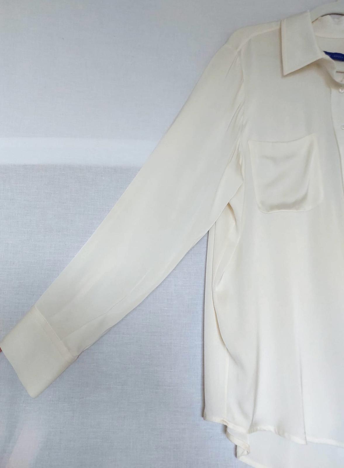 WINSER LONDON Blouse Large Ivory Silk Pockets Buttons Luxury BNWOT