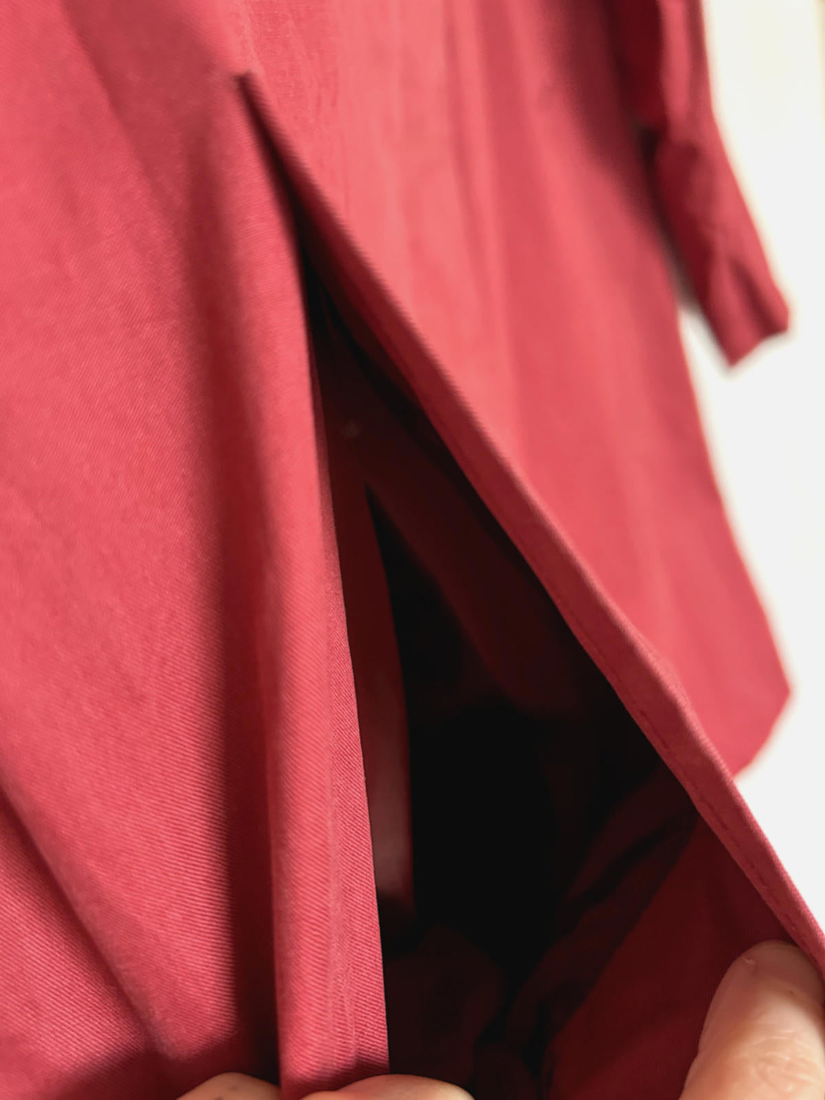 BODEN Trench Coat 12 Pinky Red Waxed Button Through Lined Pockets