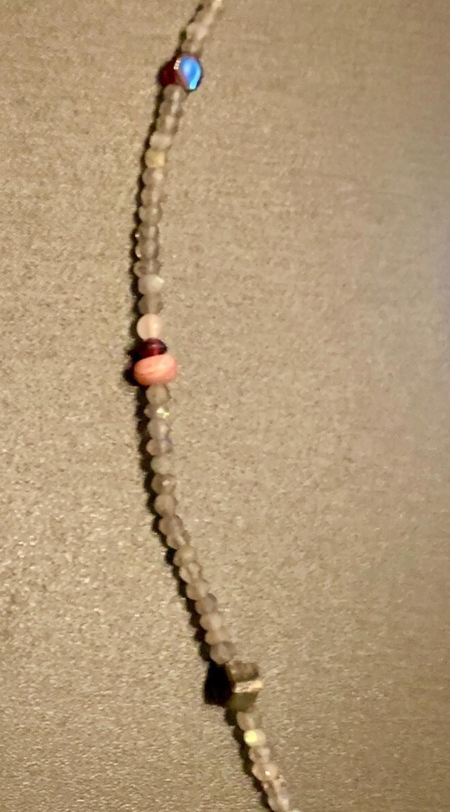 Necklace 24 ins Boho Labradorite Quartz Crystal Mixed Stones