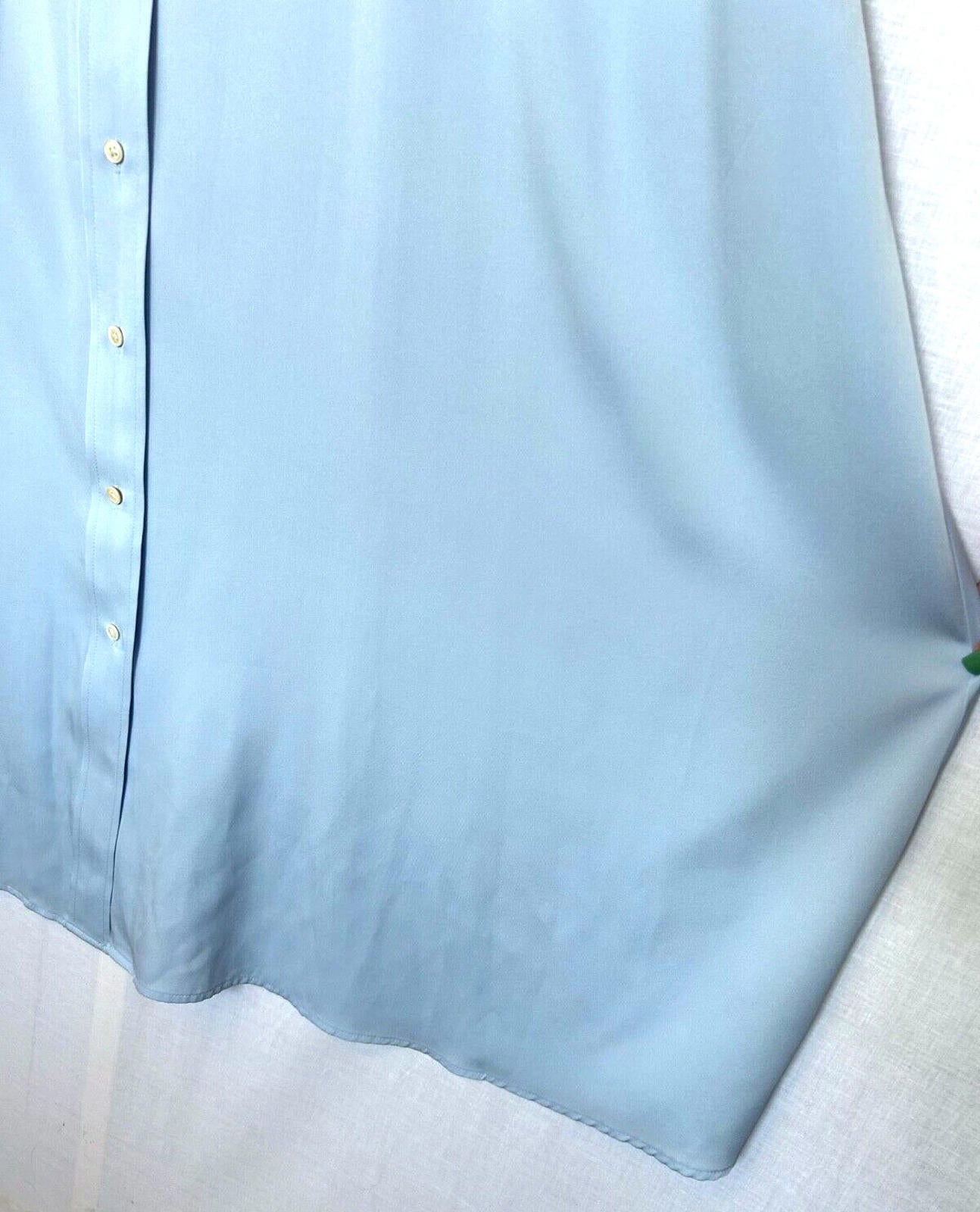 WINSER LONDON Dress Large Soft Blue Silk Maxi Shirt Style Dress BNWT