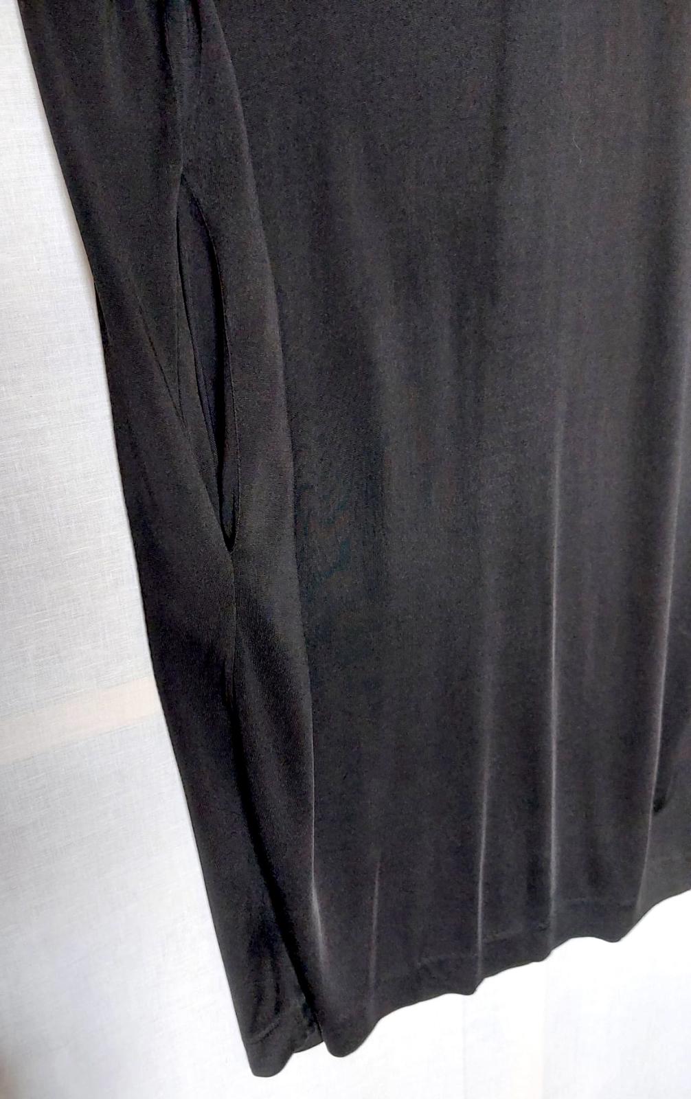 WINSER LONDON Dress 16 Black 100% Viscose Pockets Round Neckline