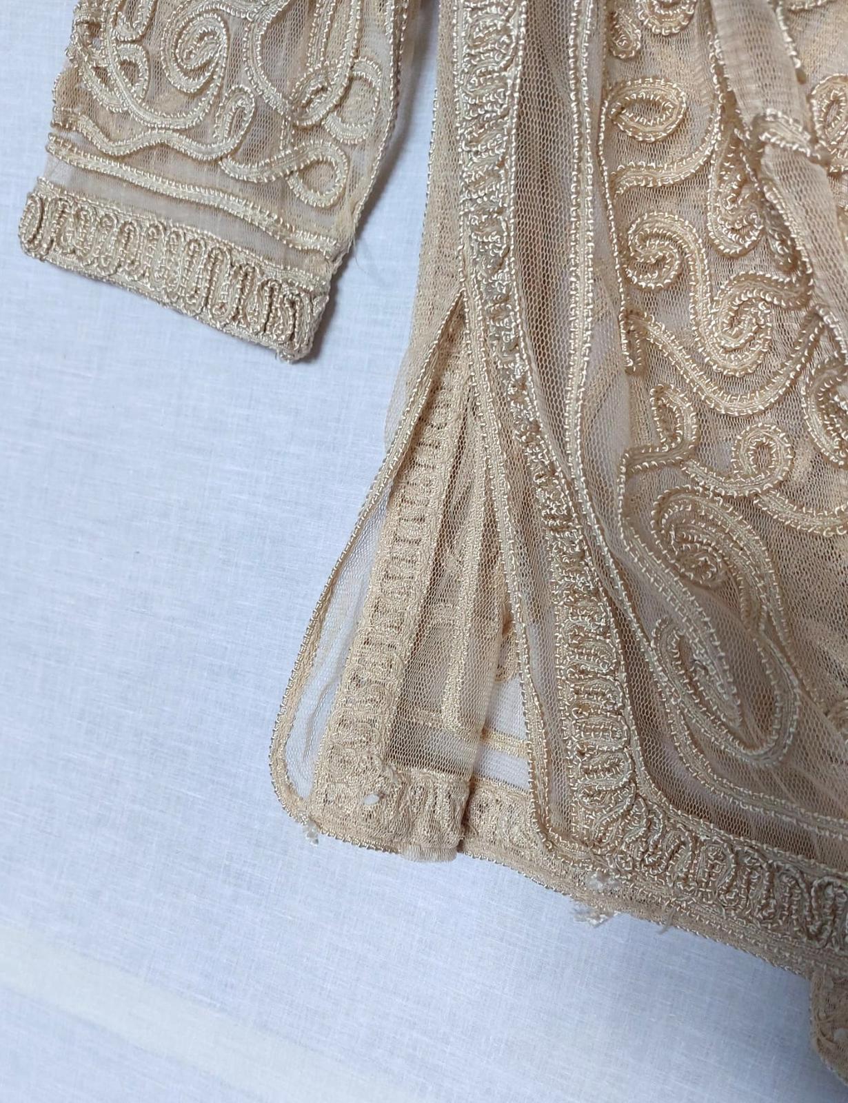 YEN Evening Jacket L/XL Champagne Soutache Embroidery Frog Fastenings BNWOT