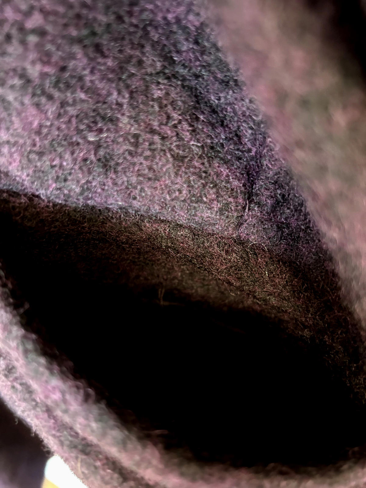 PER UNA Coat 16 Deep Purple Lined Mid-Length Wool Blend Pockets