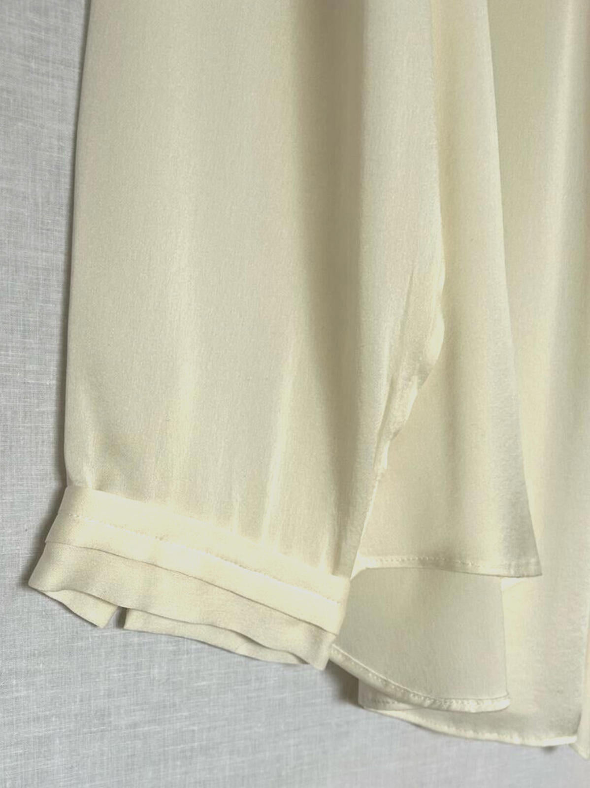 WINSER LONDON Blouse 16 Ivory Silk Ruffle Long Sleeves