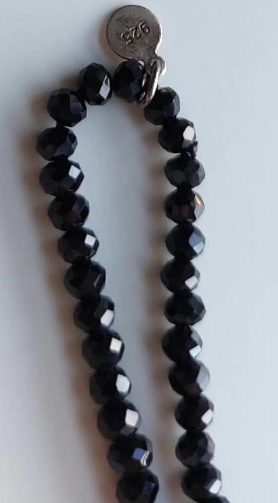 WINSER LONDON Necklace Black Swarovski Crystals Bead Tassel BNWOT