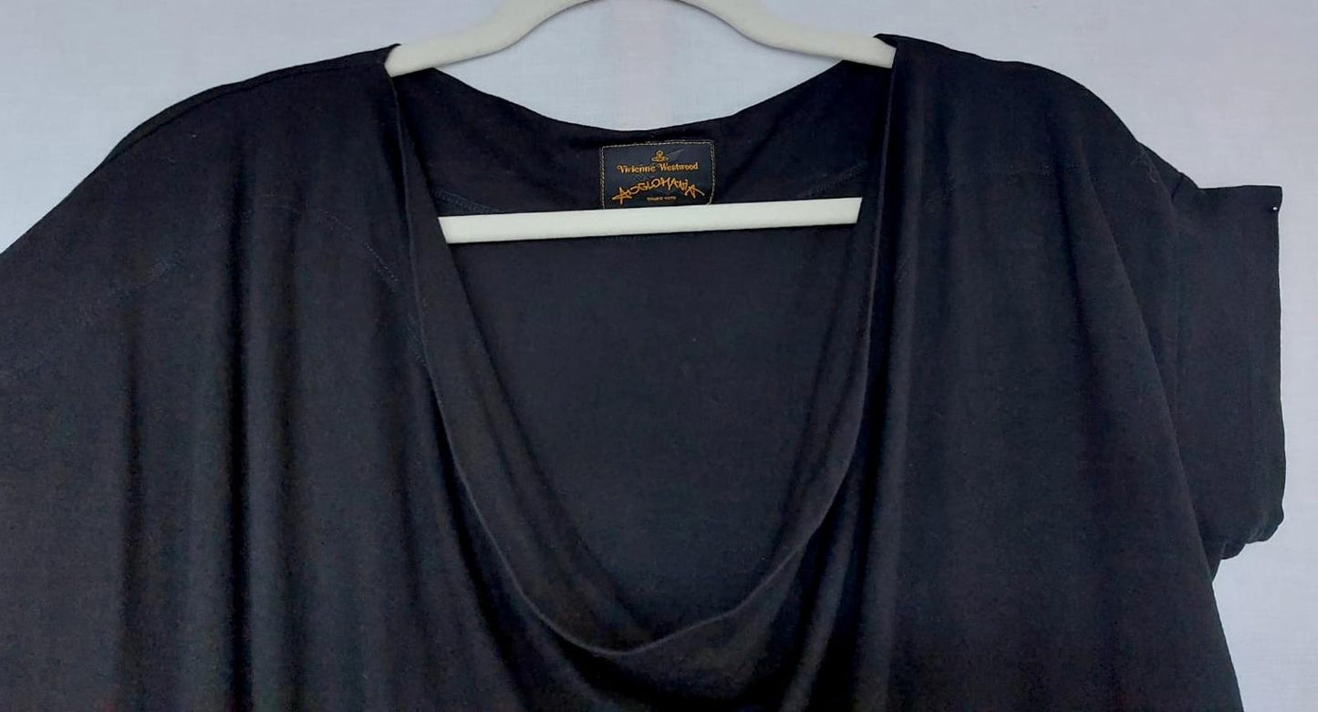 VIVIENNE WESTWOOD Dress Large 16 Black Anglomania Asymmetrical Collection