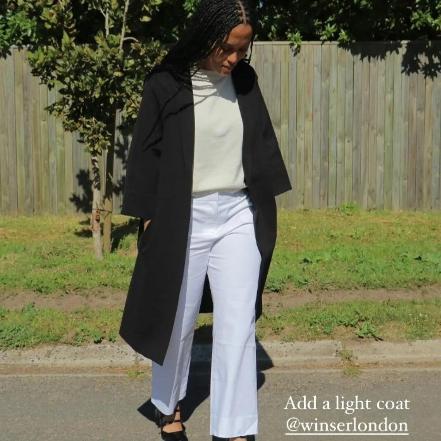 WINSER LONDON Trousers 14 Cotton Cropped Boyfriend Style BNWT