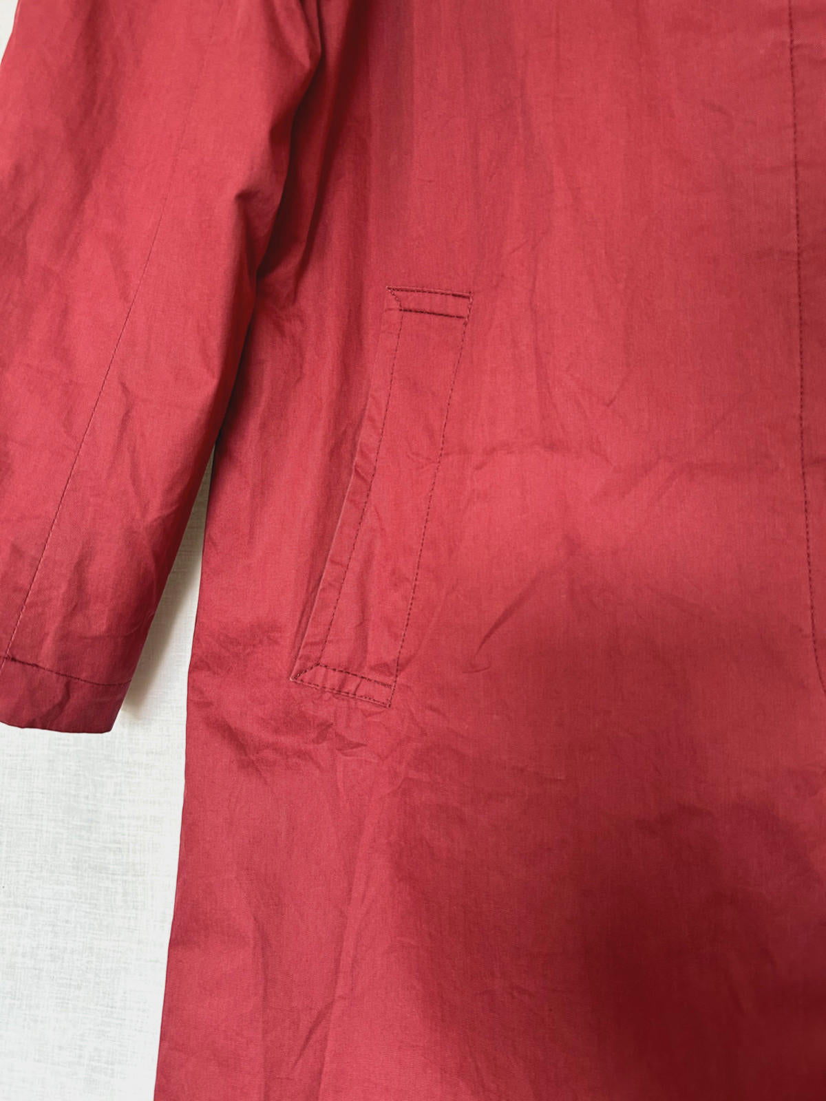 BODEN Trench Coat 12 Pinky Red Waxed Button Through Lined Pockets