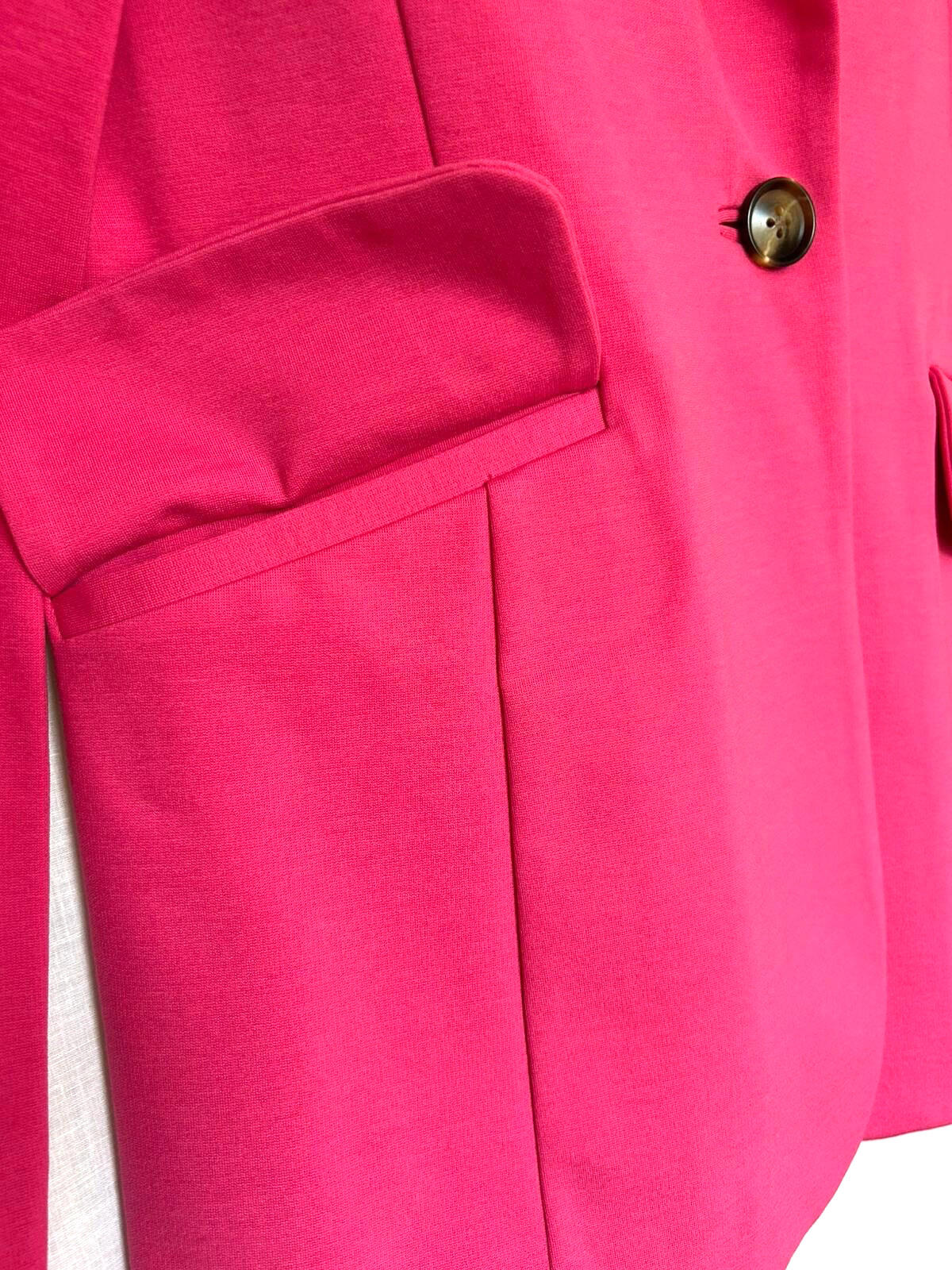 WINSER LONDON Jacket 12 Pink Buttons Ponte di Roma Long Sleeves Pockets BNWT