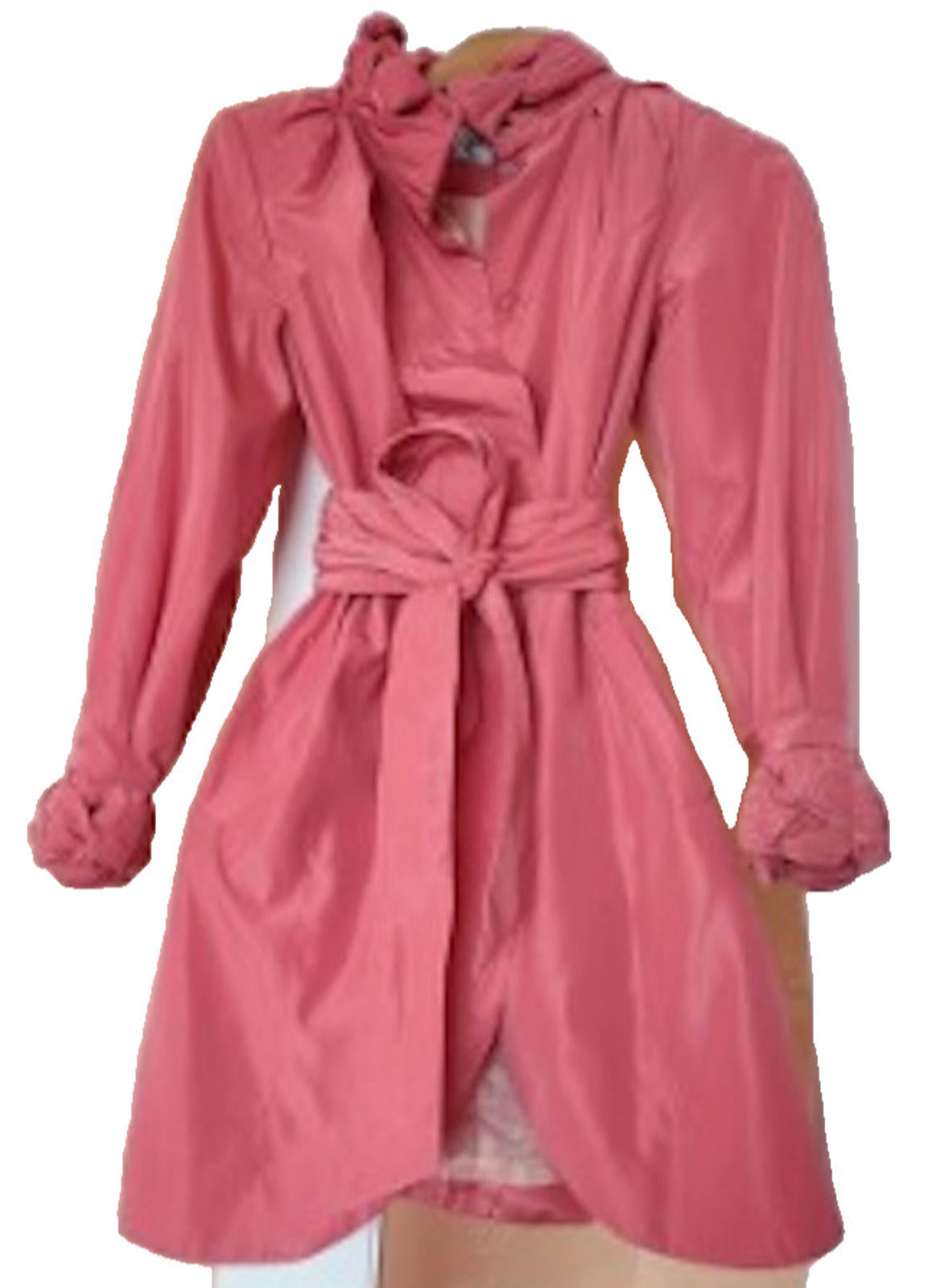 V&P Coat 12 Rose Pink Accent Collar & Cuffs Pockets Lined Buttons BNWOT