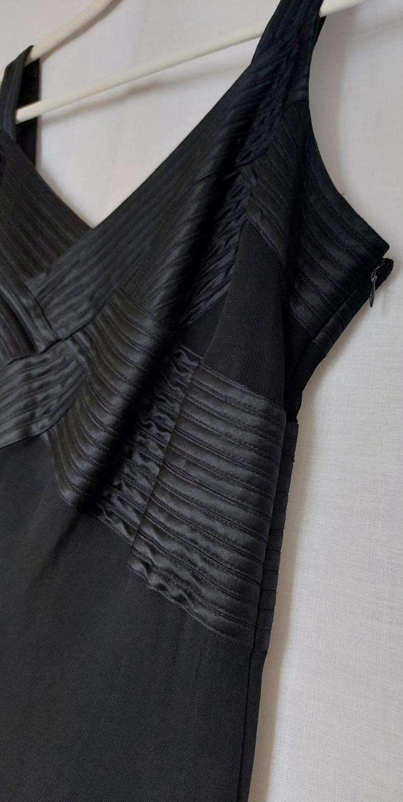 WINDSMOOR Evening Dress 12 Black 100% Silk Mid Length Lined