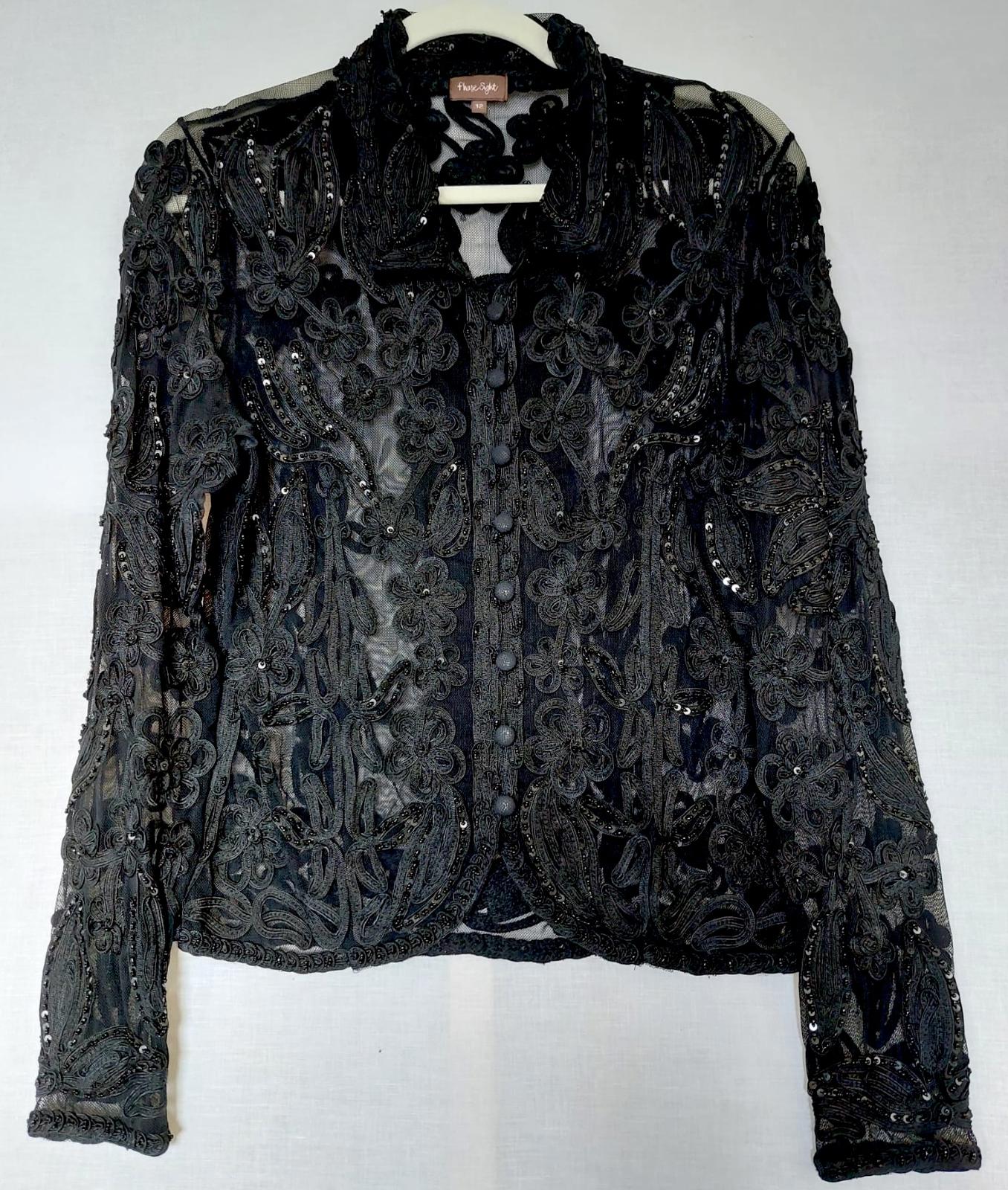 PHASE EIGHT Evening Jacket Top 12 Embroidered Beaded Appliqué