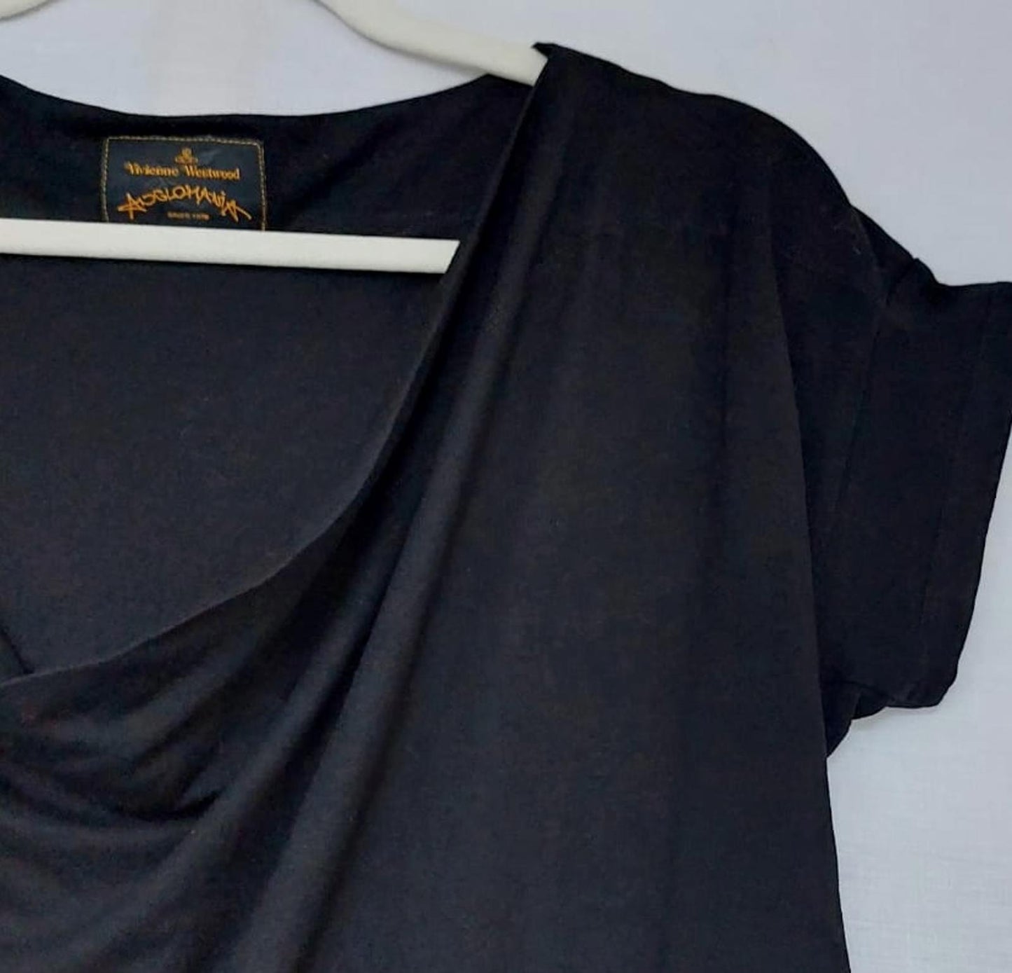VIVIENNE WESTWOOD Dress Large 16 Black Anglomania Asymmetrical Collection