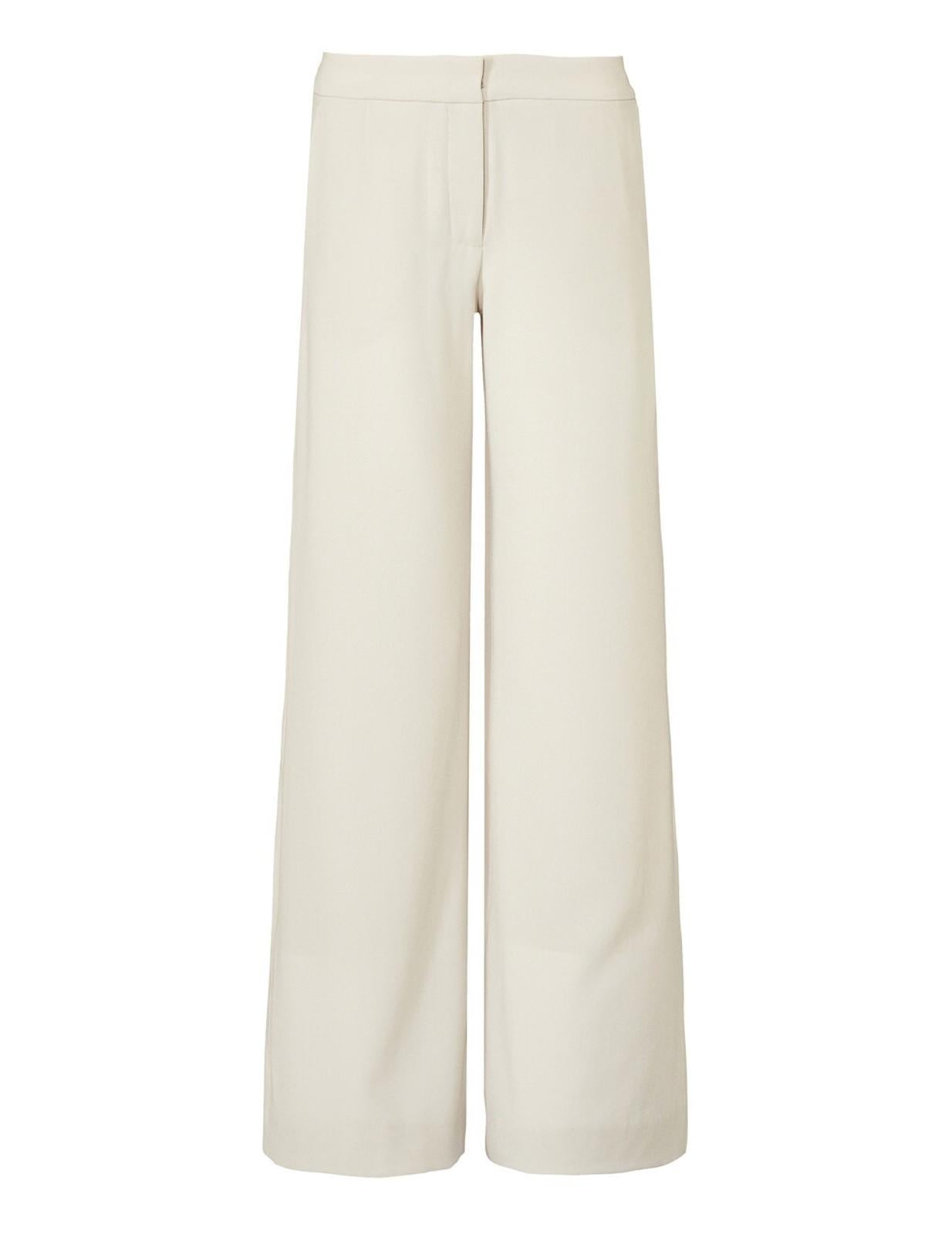 WINSER LONDON Trousers 18 Lauren Wide Leg Flat Front in Pearl BNWT