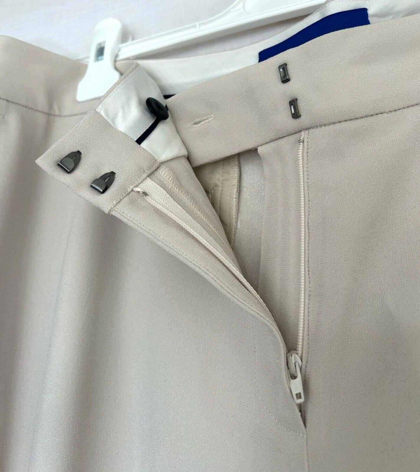 WINSER LONDON Trousers 18 Lauren Wide Leg Flat Front in Pearl BNWT