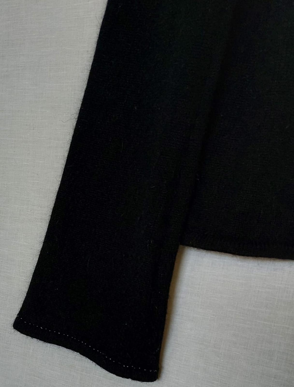 NOA NOA Cardigan Large Black Wool Angora Blend Beads Sequins Long Sleeves