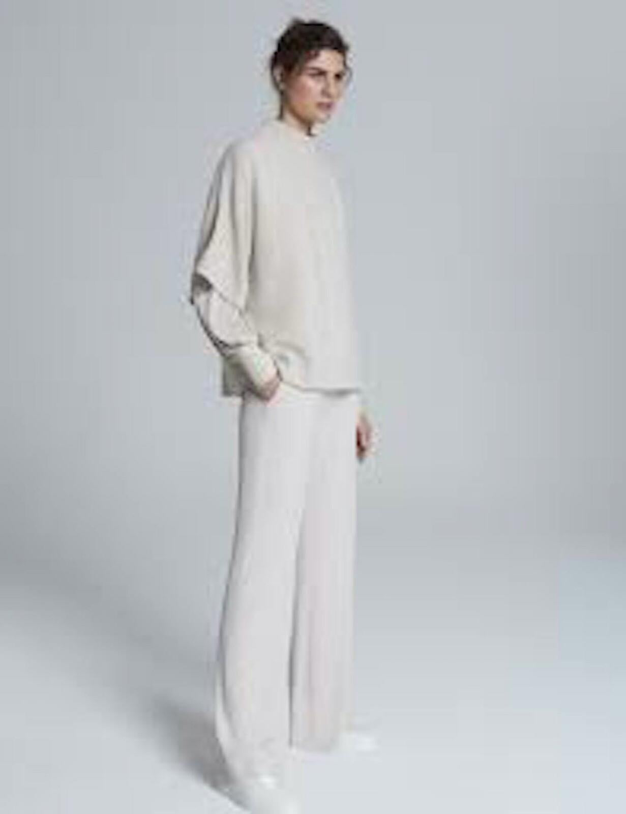 WINSER LONDON Trousers 18 Lauren Wide Leg Flat Front in Pearl BNWT