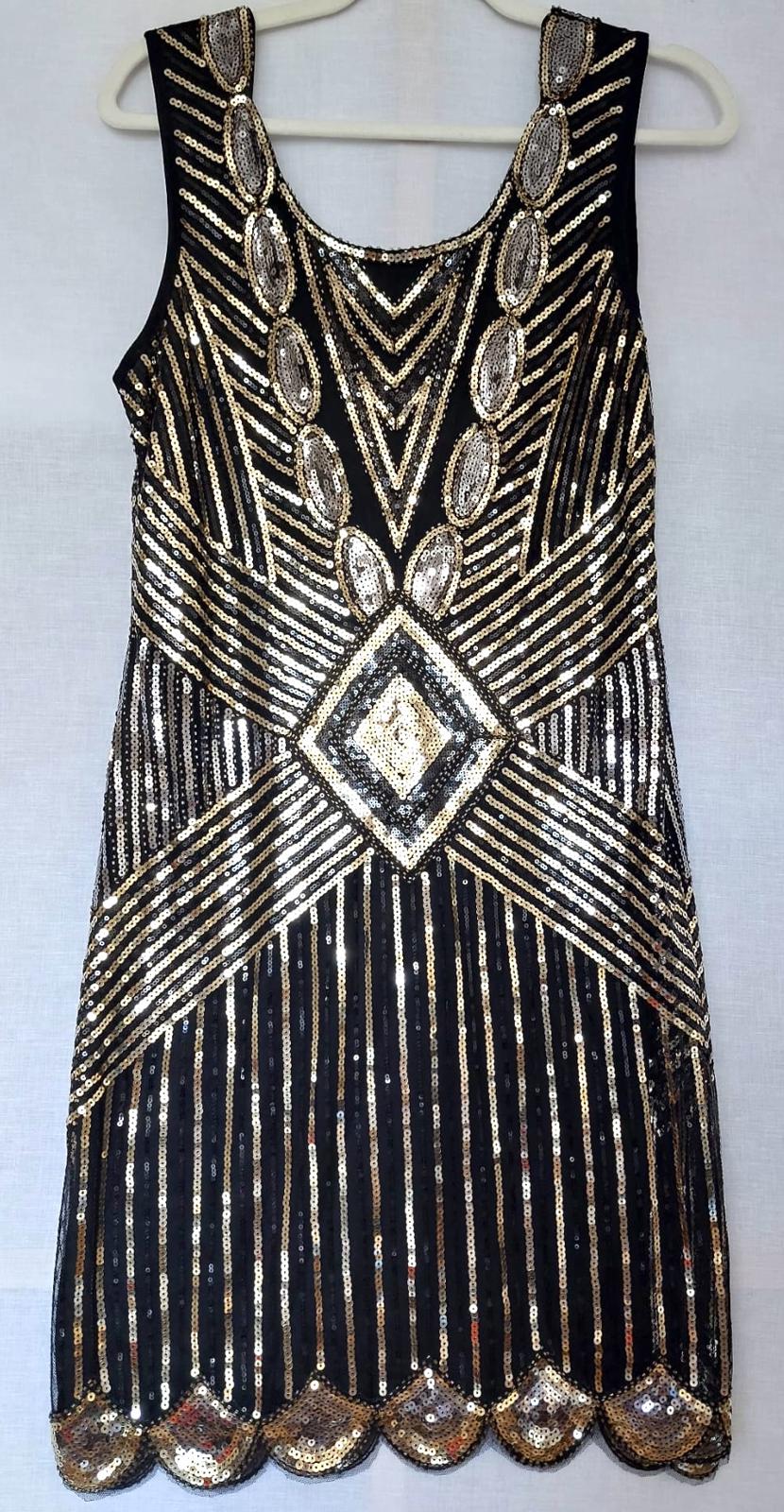 Evening Dress Medium Gold & Silver Sequins Charleston Style Beautiful BNWOT