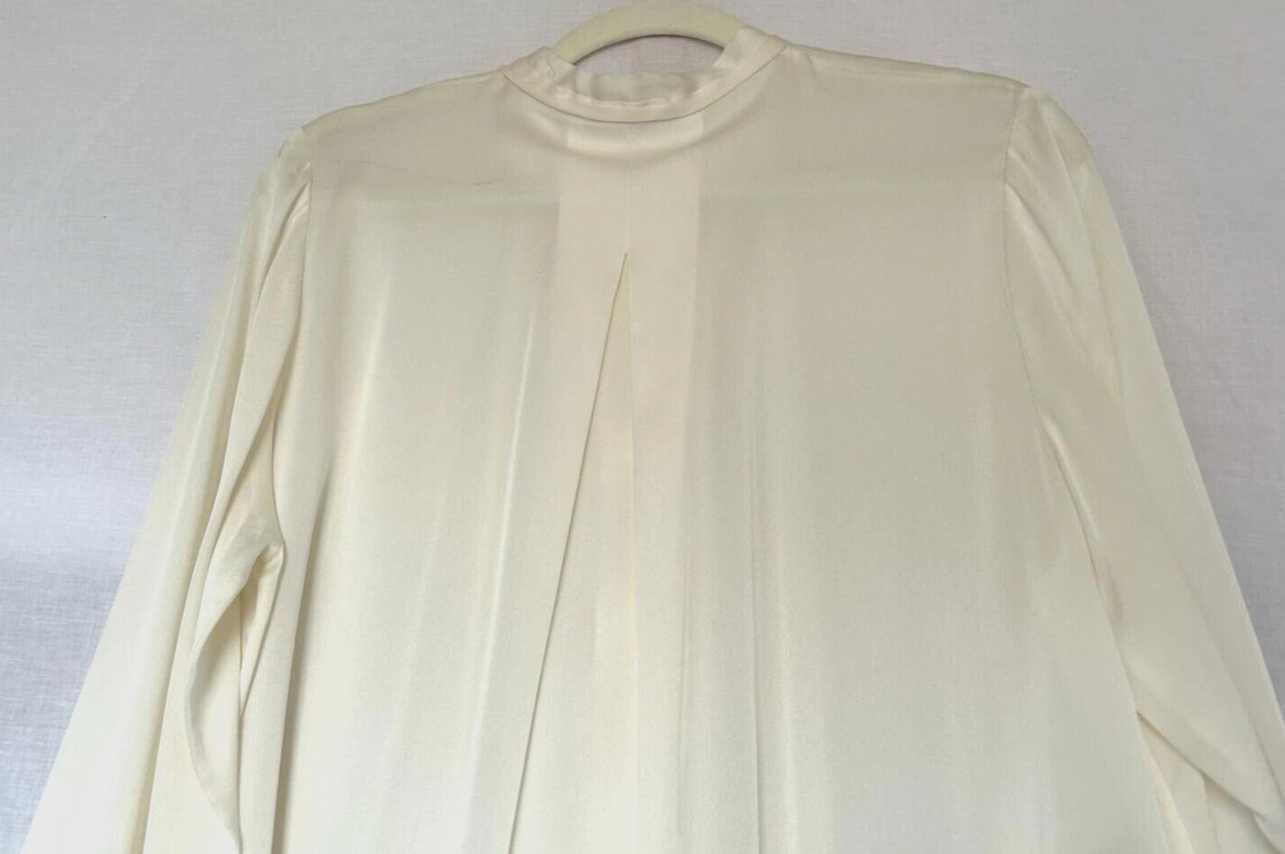 WINSER LONDON Blouse 16 Ivory Silk Ruffle Long Sleeves