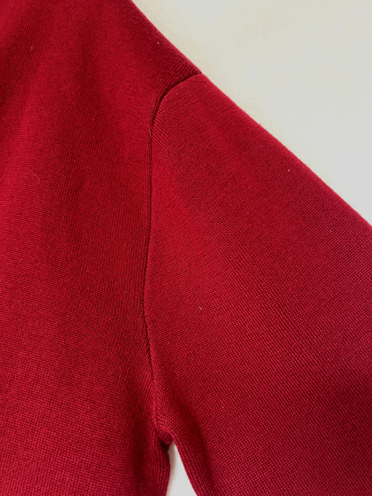 WINSER LONDON Coatigan Large Burgundy & Black Wool Blend Pockets Knitted BNWT