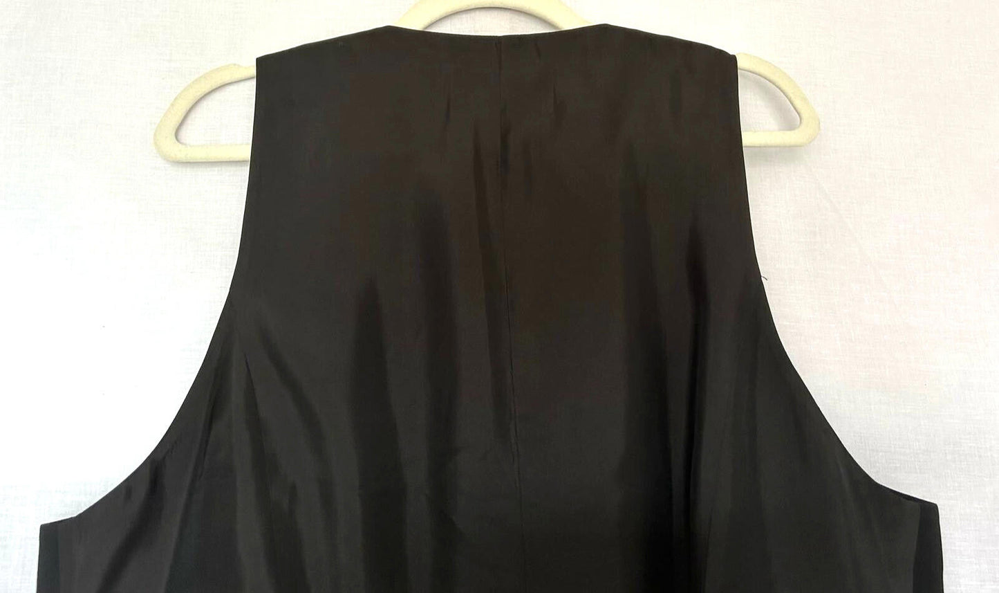 WINSER LONDON Waistcoat Large Satin Back Crepe V Neckline BNWOT