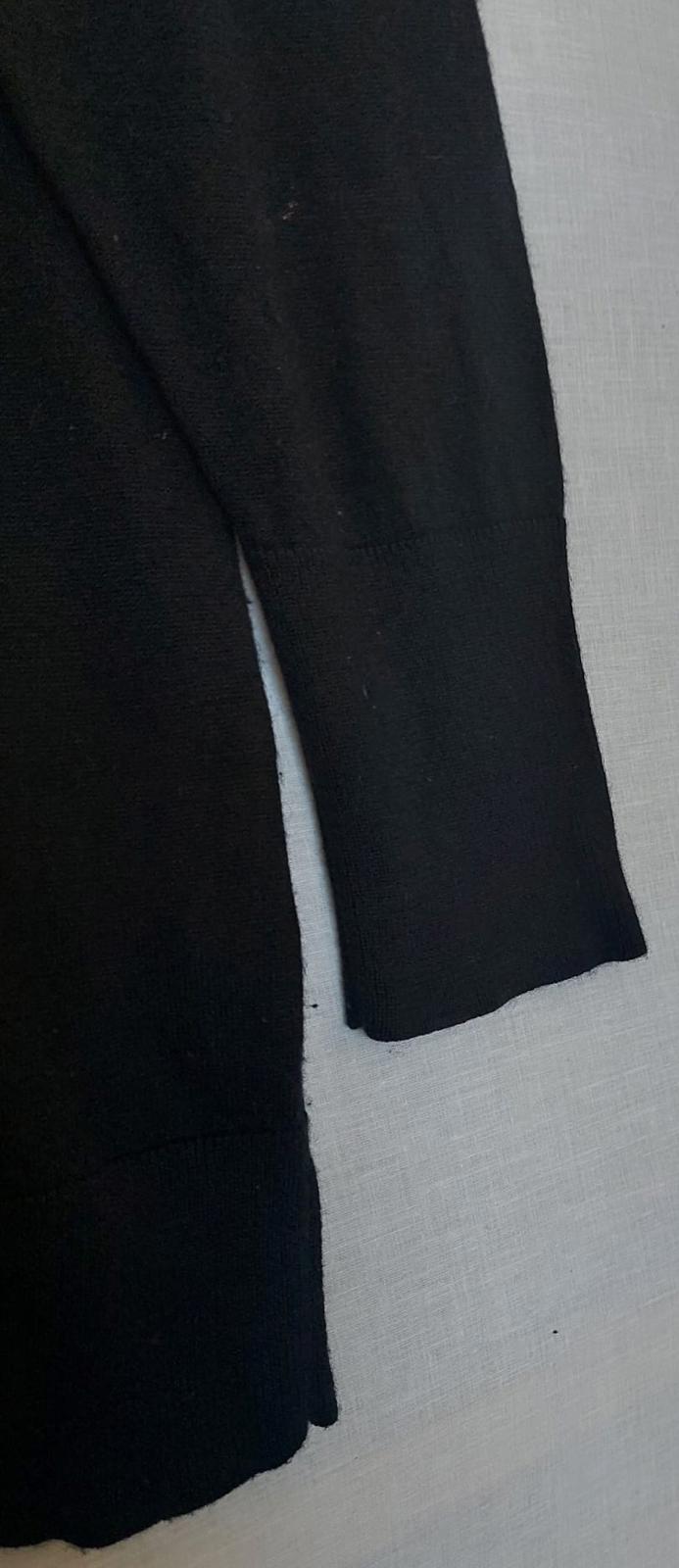 WINSER LONDON Roll Neck Jumper Large Black Lightweight Merino Wool Blend