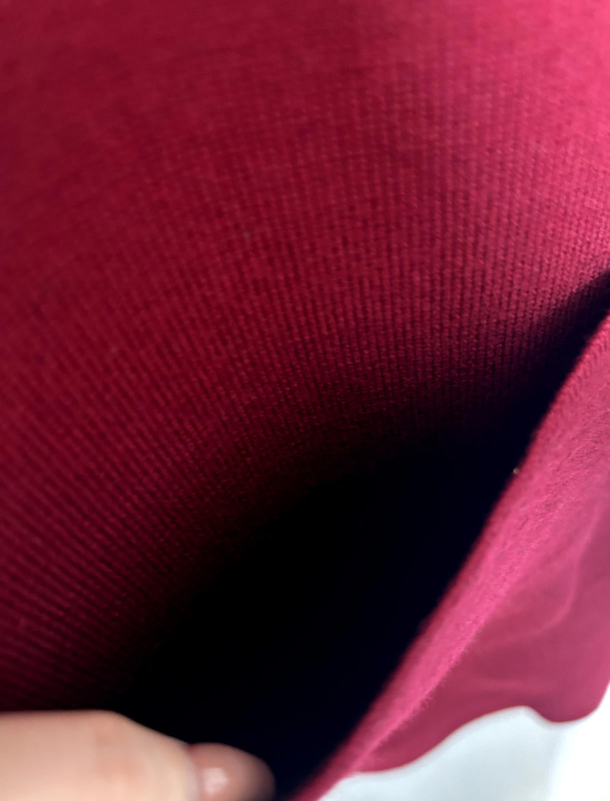 WINSER LONDON Coatigan Large Burgundy & Black Wool Blend Pockets Knitted BNWT