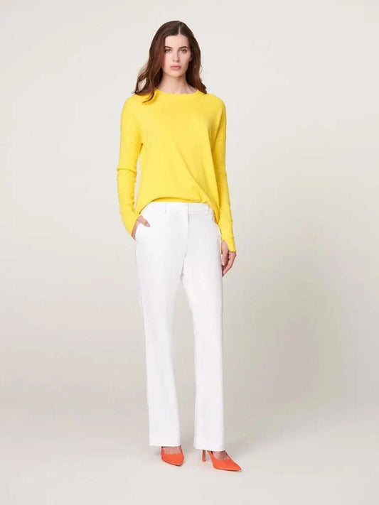 WINSER LONDON Trousers 14 White Cotton Twill Straight Leg Boyfriend Style BNWT